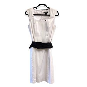 White House Black Market Bow Dress Simple Elegant Formal MIDI Tea Length